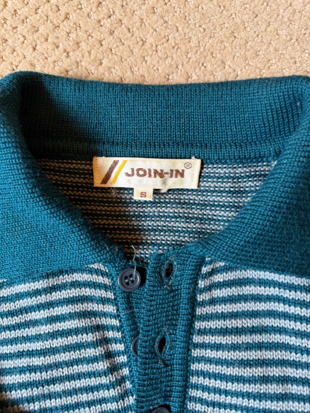 Join-In Stripped Collared Sweater - Picture 2 of 4